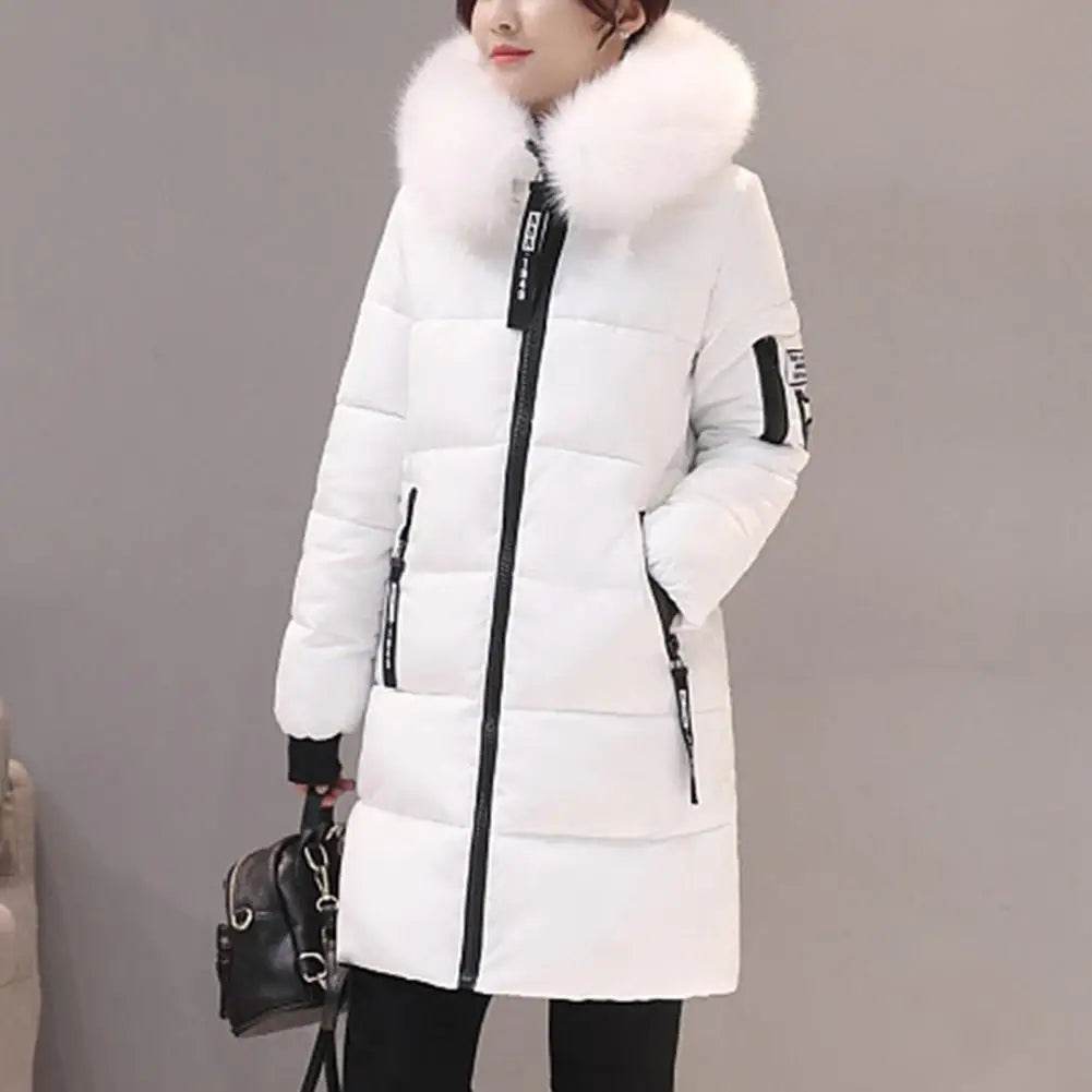 Women's Long Fur Collar Parka - P12 Hub Europe
