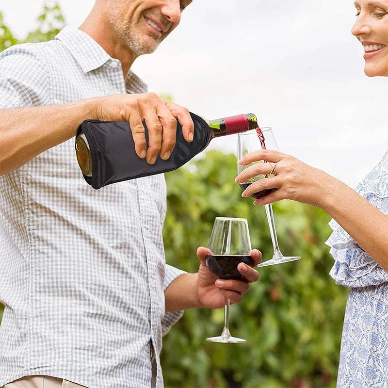 Wine Ice Bag Cooling Holder Jelly Picnic Beverage Nylon Wine Cooler Sleeve Soft Drink Rack Bar Tool Champagne Wine Bottle Covers - P12 Hub Europe