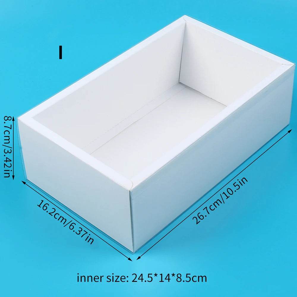 10Pcs Pull-Out Gift Boxes Drawer Kraft Paper Boxes with Clear Window Gift Jewelry Packaging Business Wedding Birthday Party - P12 Hub Europe