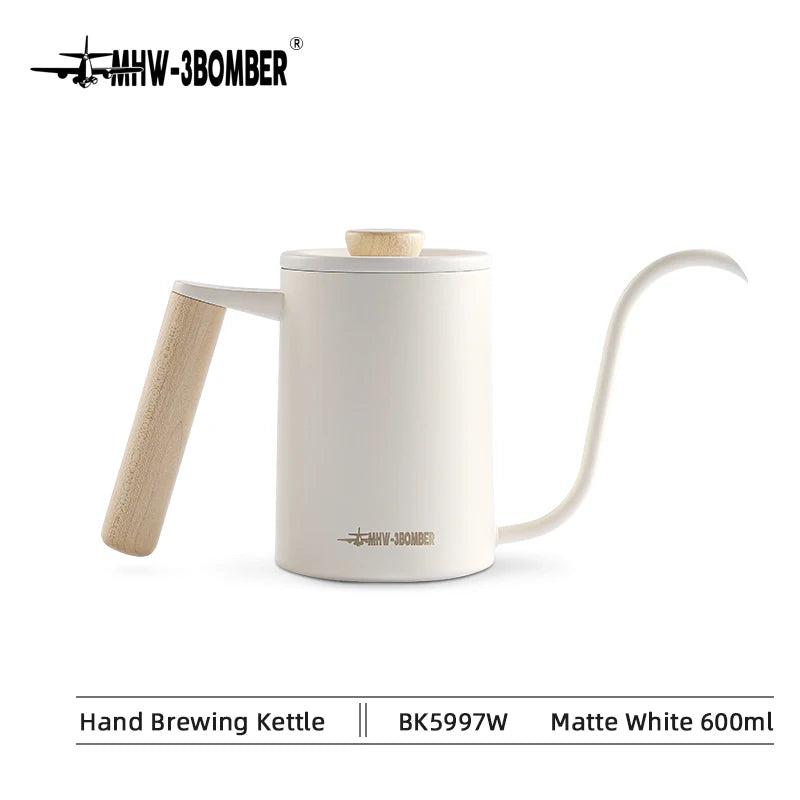 MHW-3BOMBER Pour Over Coffee Kettle 400ml/600ml Stainless Steel Gooseneck Tea Water Pot Chic Cafe Barista Kitchen Accessories