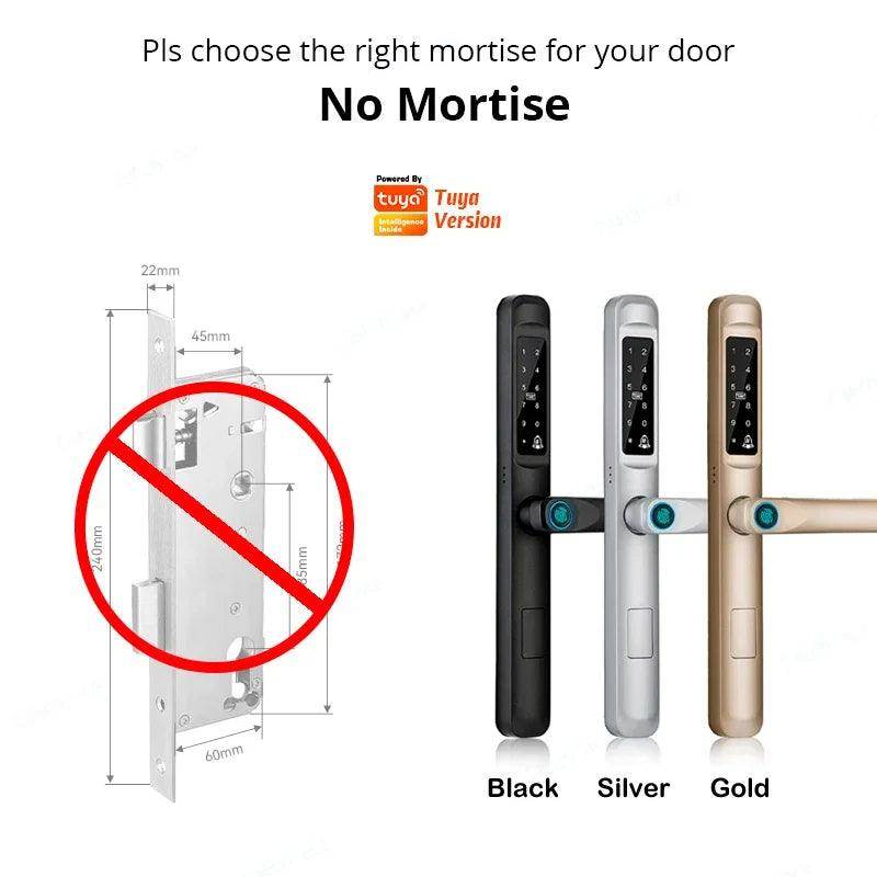 Sliding Door Lock 85/92mm, IP66, Fingerprint, Card, Code - P12 Hub Europe