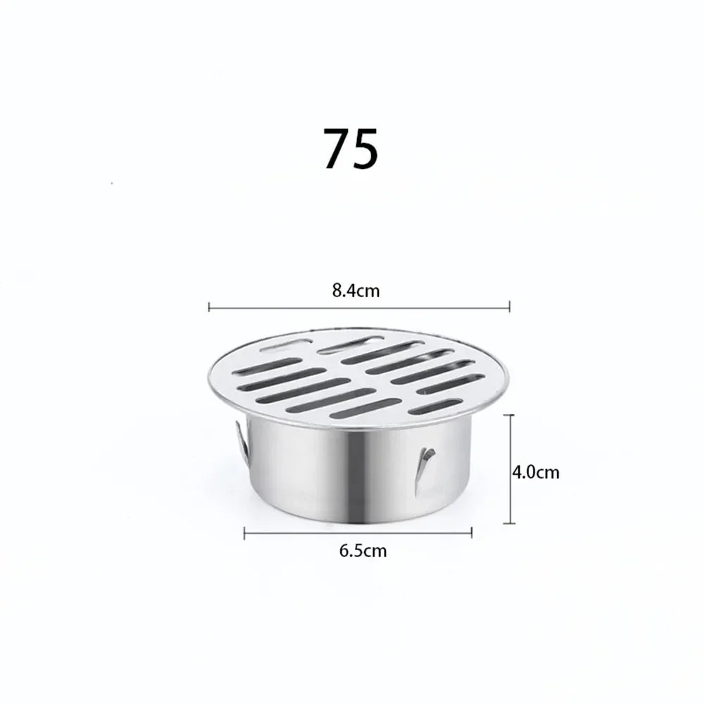 Outdoor Balcony Floor Drain Stainless Steel Drainage Roof Round Floor Drain Cover Rain Pipe Cap For Garden Floor Drain