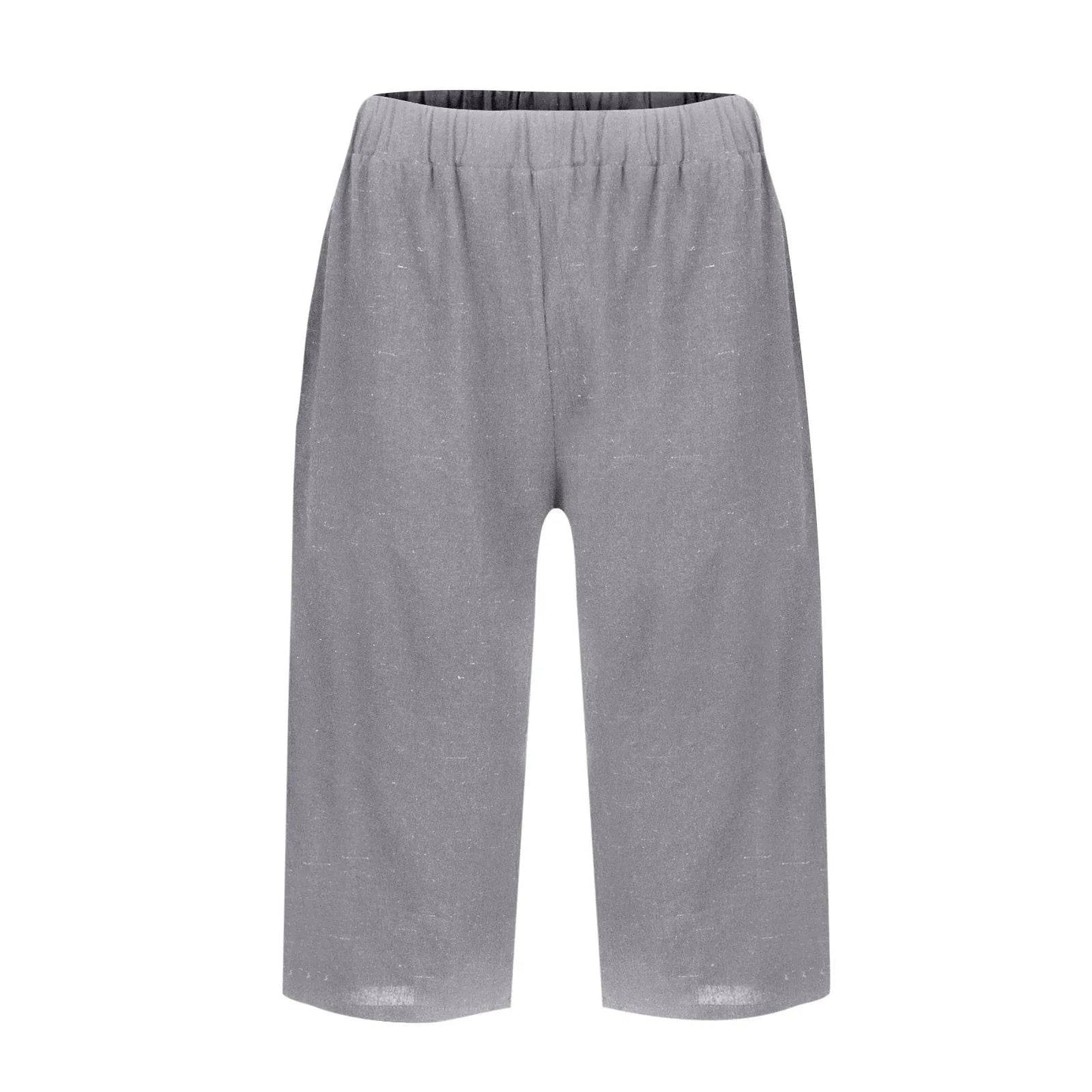 High Waist Solid Workout Capris - P12 Hub Europe