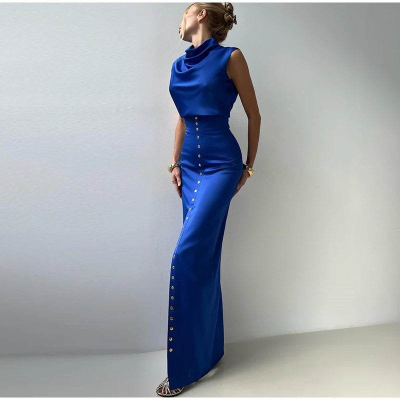 Elegant Split Skirt Crop Set - P12 Hub Europe