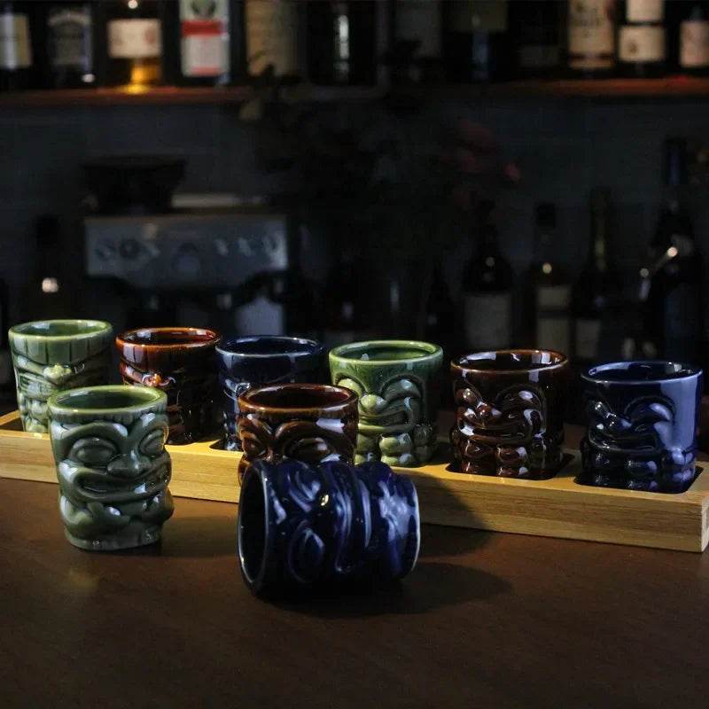 60ml Tiki Mug Hawaiian Cocktail Cup Creative Wine Bar Tools Beverage Cups Gifts for Friends Luxury Decoration Ceramic Funny Cup - P12 Hub Europe