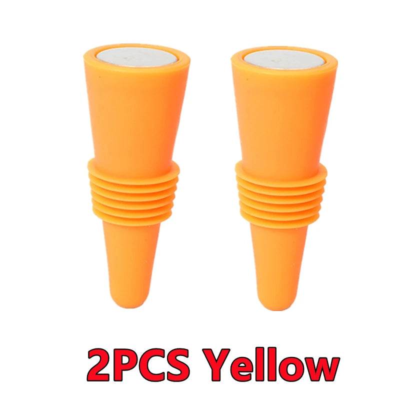 New 6/2/1PC Silicone Wine Bottle Stopper Set Whiskey Leak Proof Beer Champagne Bottle Cap Closer Wine Cork Lid Bar Accessories - P12 Hub Europe
