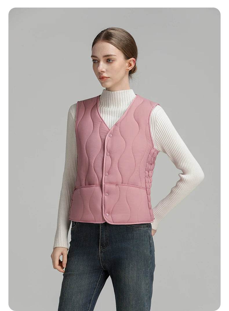 Women's Lightweight Down Vest - P12 Hub Europe