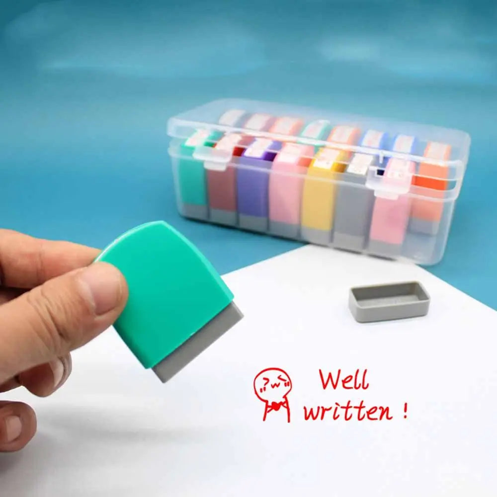 Kids Seal Photosensitive Chapter Children Toy Stamps Cartoon Stamps Reward Seal Encouragement Teaching stamp Commentary Stamp