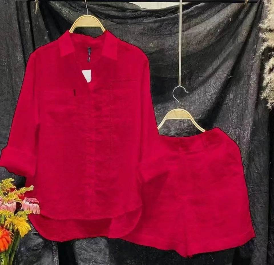 Cotton Linen Shorts Set - P12 Hub Europe