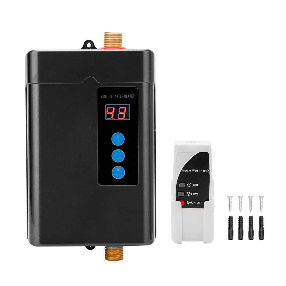 110V 220V Instant Electric Water Heater Faucet Intelligent Touch Heating Fast 3 Seconds Hot Shower with Temperature Display