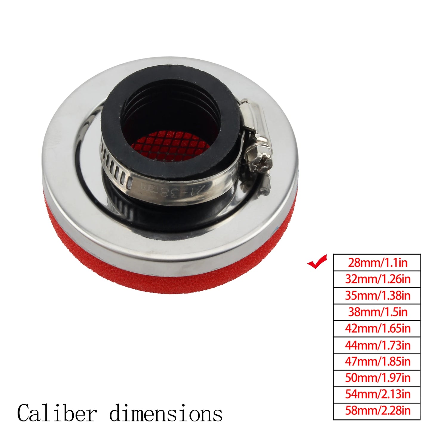 Motorcycle Air Filter Cleaner Air Filter 2 Stroke Engine Dirt Pit Bike Scooter 28/32/35/38/42/45/50/54/58MM Moto Parts