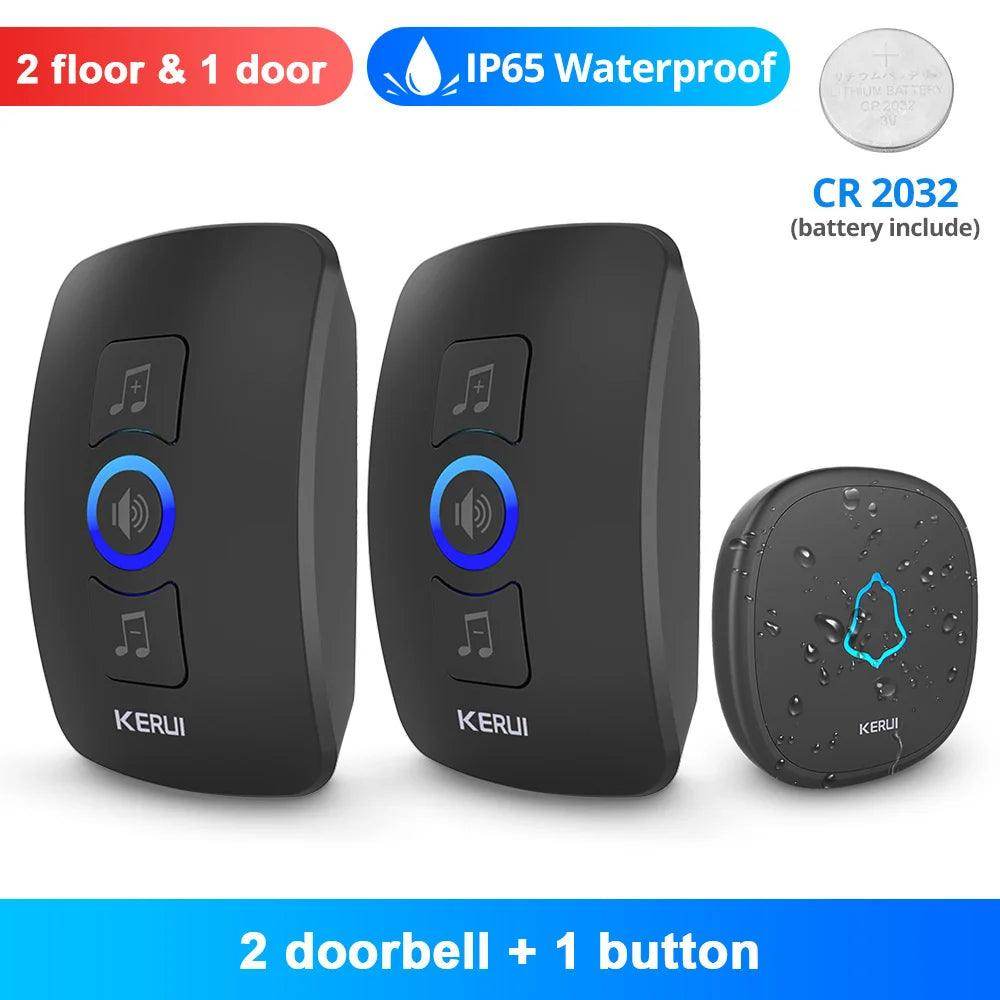 Doorbell Wireless | 60 Tunes, 500ft, IP55/IP66, LED Flash - P12 Hub Europe