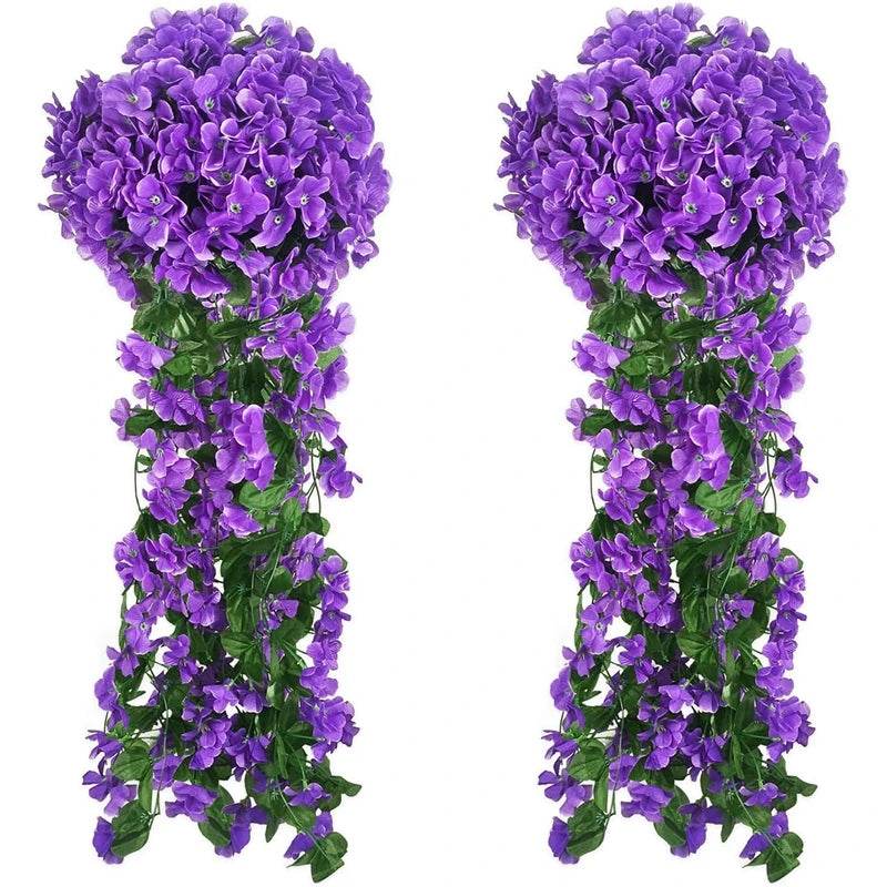 Artificial Flower Silk Violet Wall Hanging Wedding Scene Decor Home Potting Outdoor Garden Party Festival parts diy gift Hotsale - P12 Hub Europe
