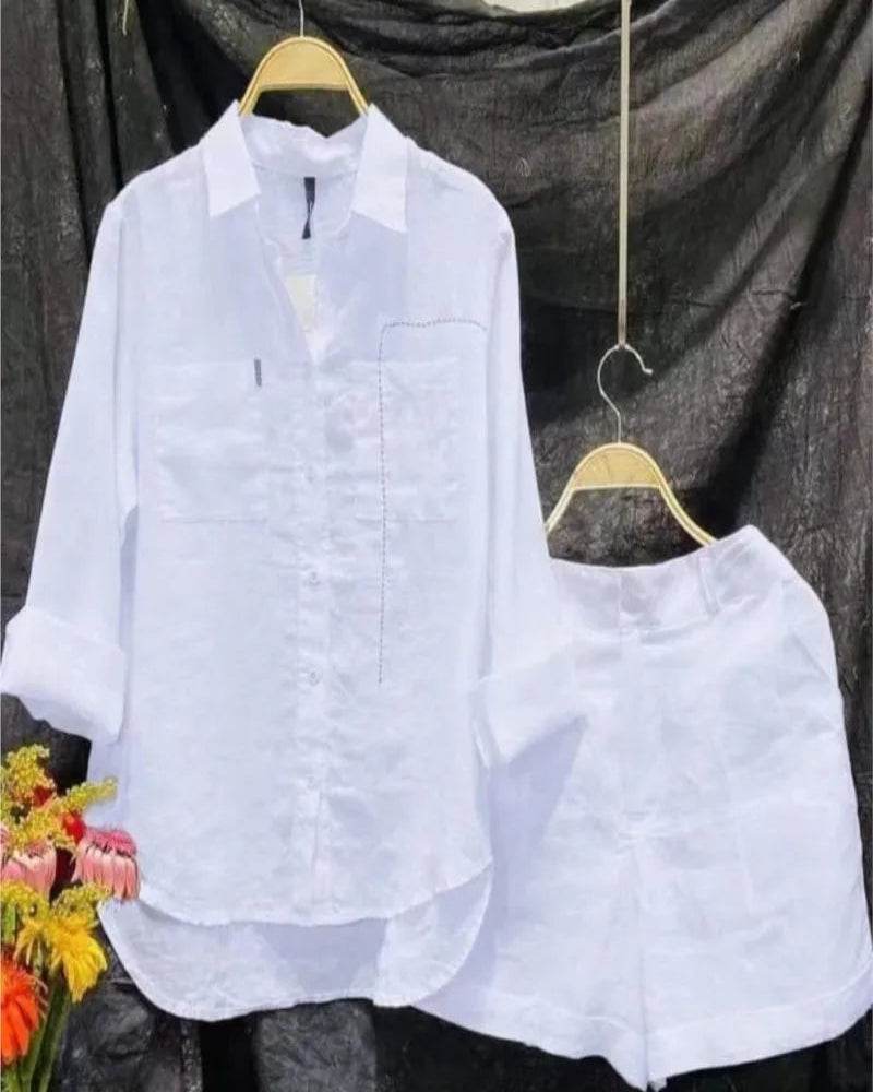 Cotton Linen Shorts Set - P12 Hub Europe