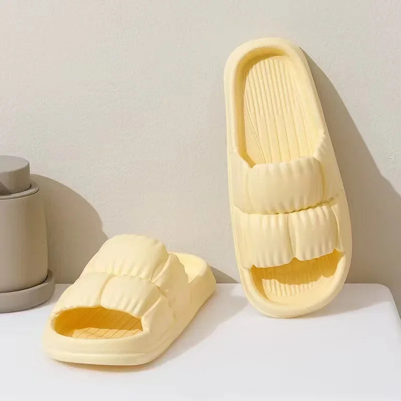 Flower indoor home slippers summer simple anti slip men's and women's lightweight EVA spring cool slippers soft bottom bathroom