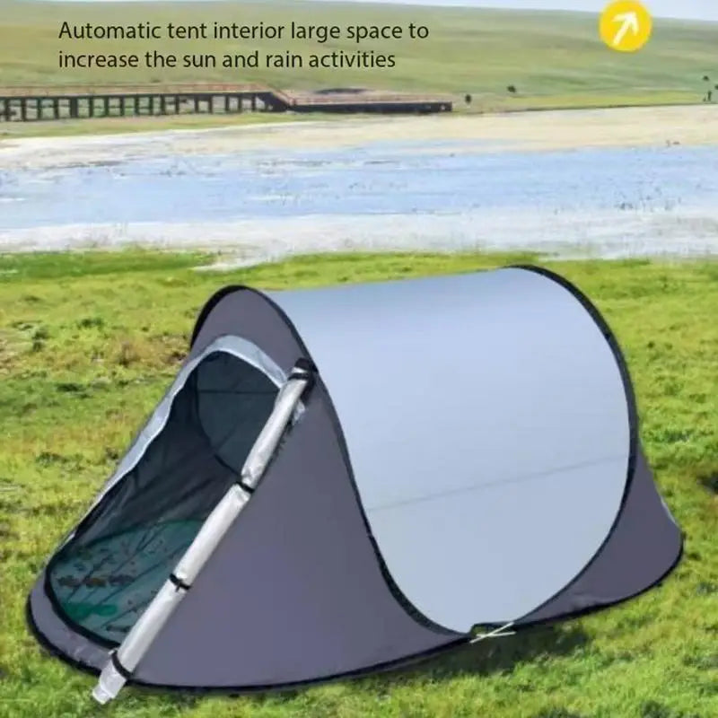 fully automatic tent pop up Sunshade Front and rear ventilation Foldable Automatic Beach Outdoor Picnic tent for 1-2 people