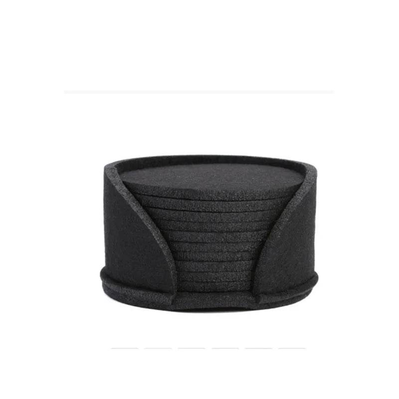 10pcs Round Felt Coaster Dining Table Protector Pad Heat Resistant Cup Mat Coffee Tea Hot Drink Mug Placemat Kitchen Accessories - P12 Hub Europe