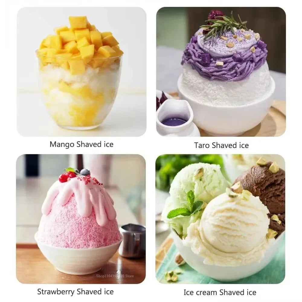 Household Small Size Hand-Operated Making Smoothie Machine with Ice Cube Mold Kitchen Hand Shaved Ice Breaker Ice Crusher