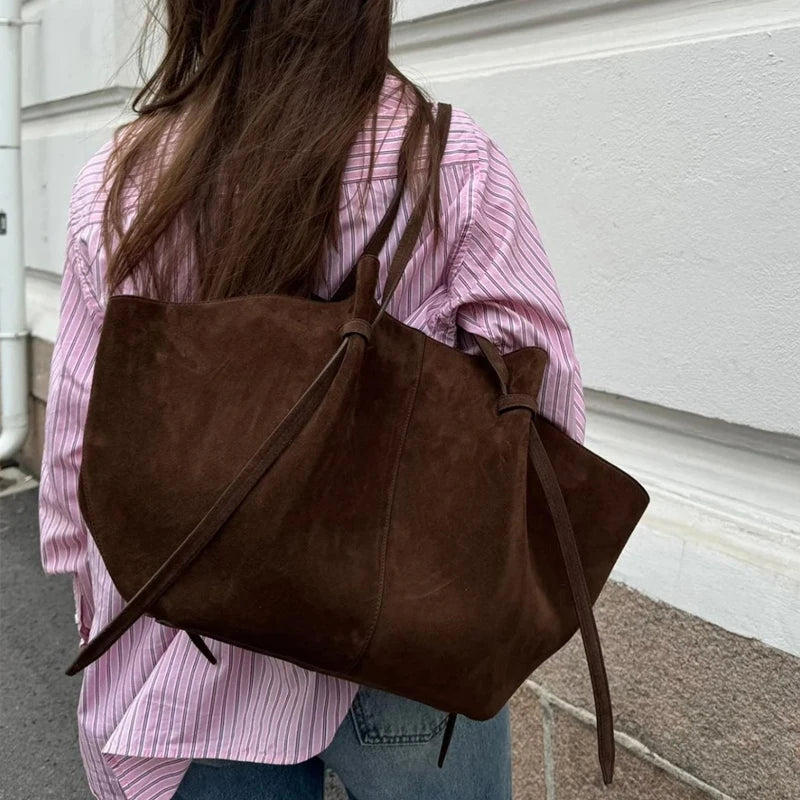 Custom Name Initials Large Capacity Faux Suede Tote Bags For Women Luxury Designer Handbags Purses 2024 New In Underarm Shoulder