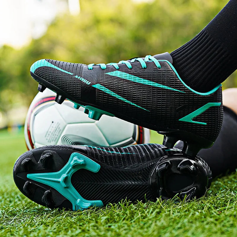 New Outdoor Men Soccer Shoes Adult Kids Long Spikes Football Boots Training Sport Footwear Sneakers Non Slip Training Unisex
