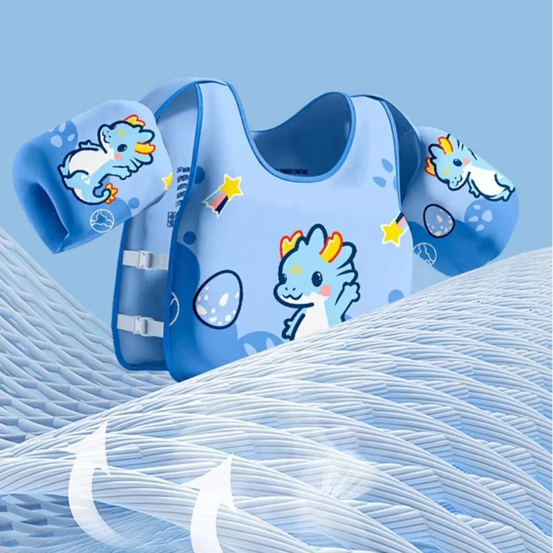 Kids Swim Vest Life Jacket for Children Sea Beach Baby Play Water Game Toy Toddler Pool Floaties with Shoulder Harness Arm Wings