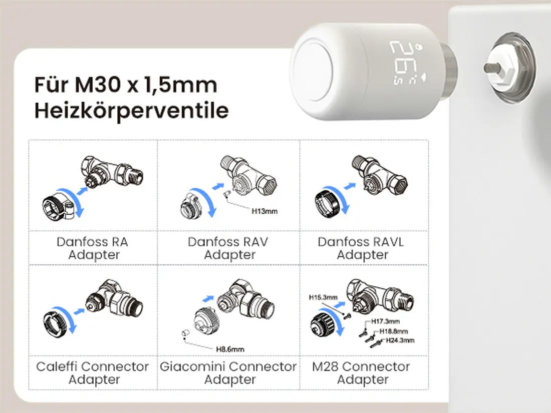 Tuya Wifi Thermostatic Valve Radiator Head TRV Smart Thermostatic Valve Wifi Thermostat Temperature Controller Alexa Google Home