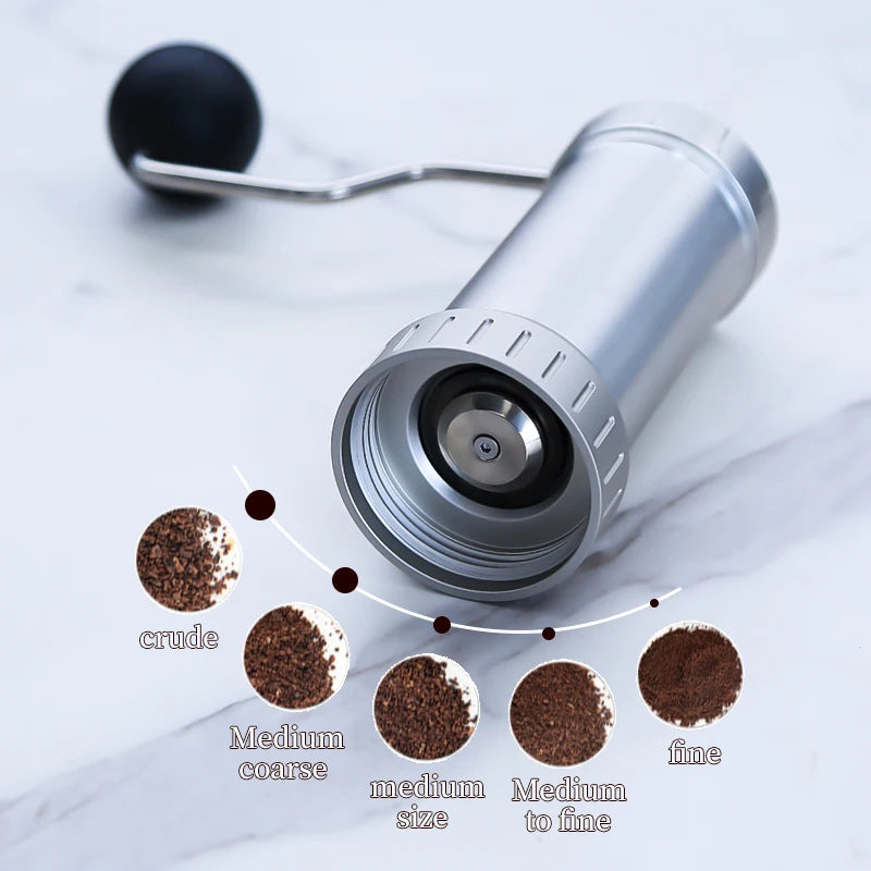 Havmore CNC Stainless Steel 7 Stars Conical Burr Modern Design Home Use Adjustable Setting Manual Coffee Grinder