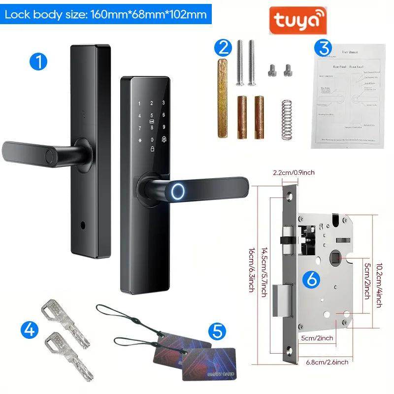 Fingerprint Door Lock | Card, Code, Key - P12 Hub Europe