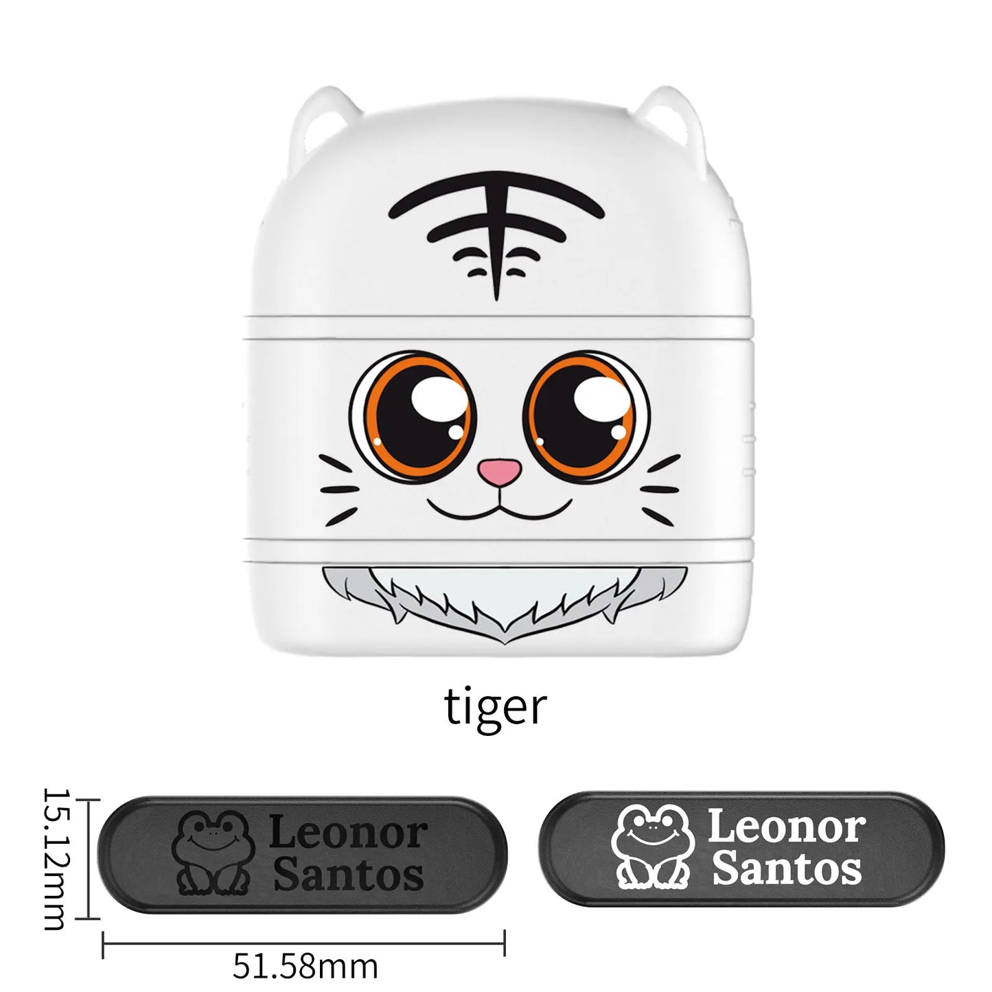 Children's Name Seal Custom Double -layer black and white ink Student's Stamp Kindergarten Clothes Waterproof Name StickerStamp