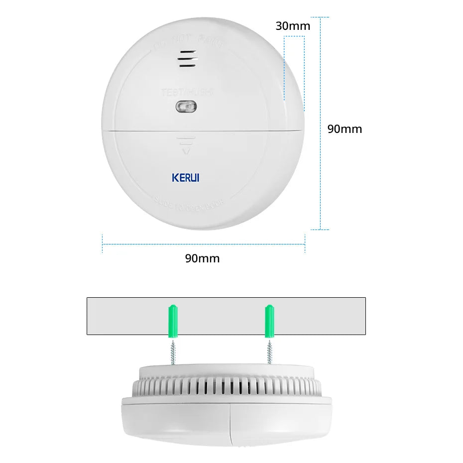KERUI GS04 433MHz Wireless Smoke Detector Fire Sensor For W181 W204 GSM WiFi Security Home alarm system Auto Dial alarm Systems