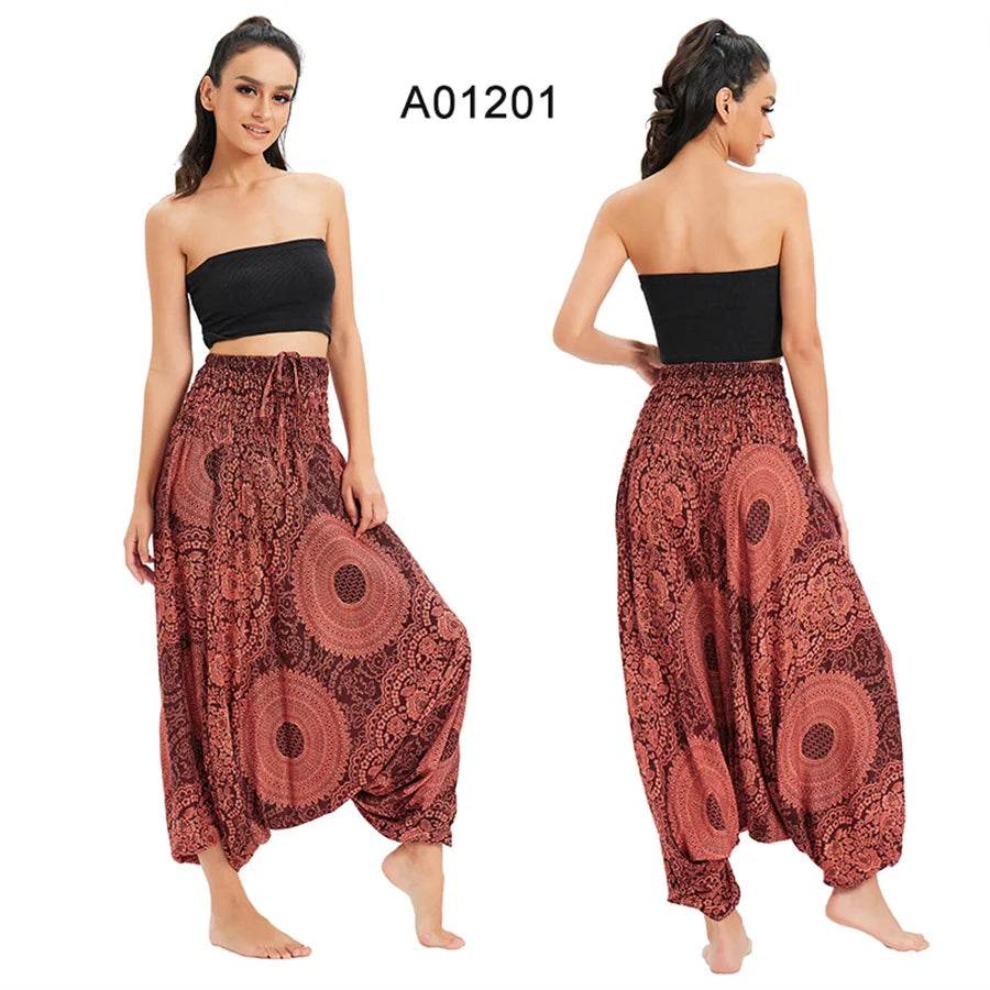 Women's Boho Harem Rayon Pants - P12 Hub Europe