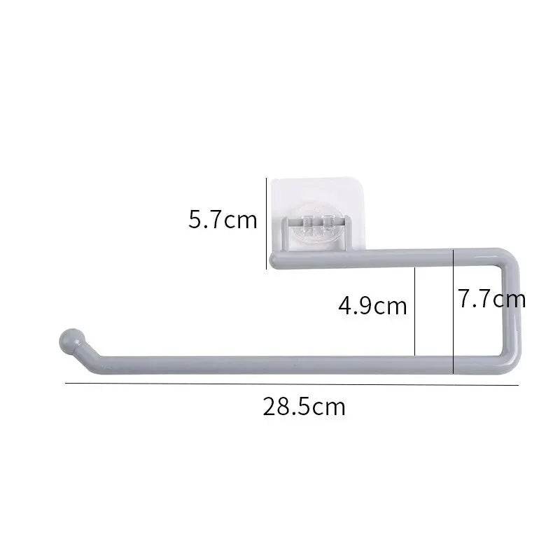 Punch-free Kitchen Paper Towel Rack Toilet Paper Roll Rack Hanger Wall-mounted Towel Bar Kitchen Bathroom Accessories - P12 Hub Europe
