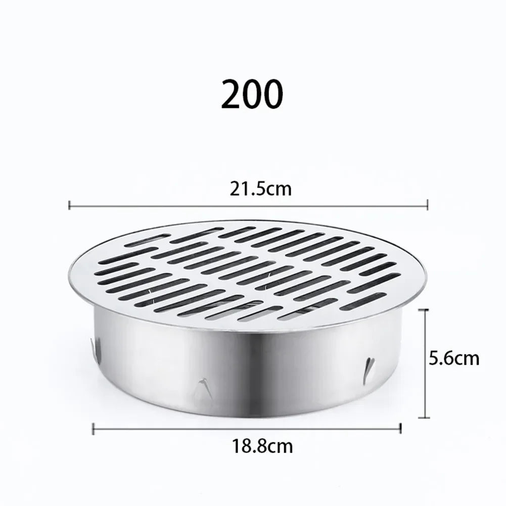 Outdoor Balcony Floor Drain Stainless Steel Drainage Roof Round Floor Drain Cover Rain Pipe Cap For Garden Floor Drain
