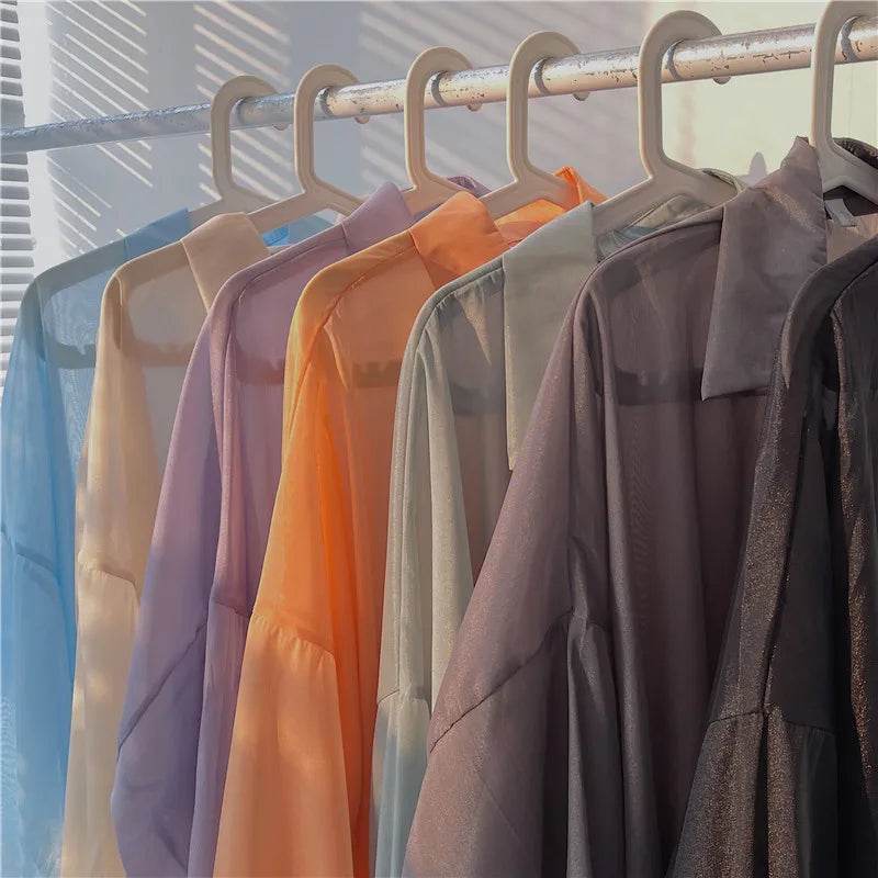 Semi Sheer Button Down Shirt - P12 Hub Europe