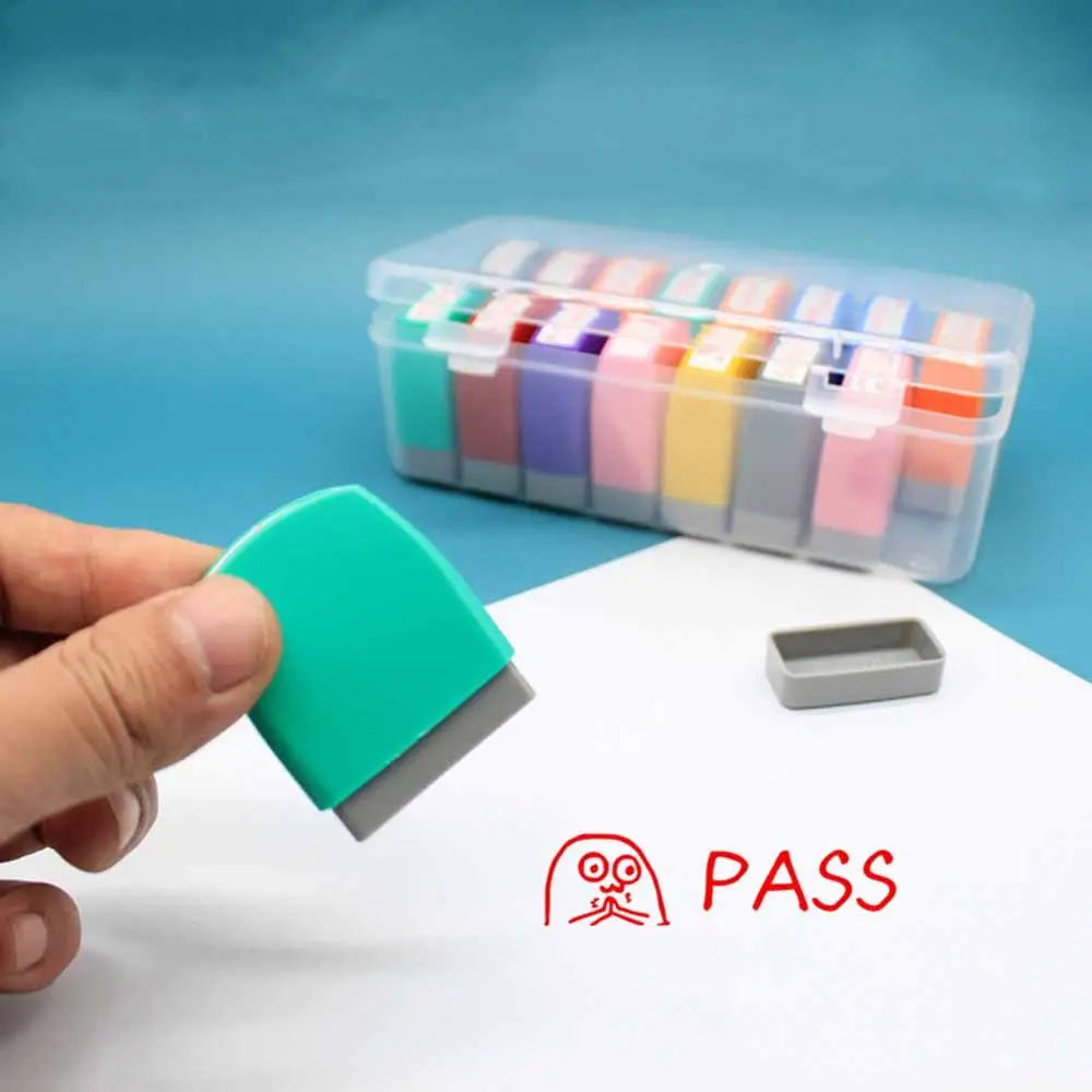 Kids Seal Photosensitive Chapter Children Toy Stamps Cartoon Stamps Reward Seal Encouragement Teaching stamp Commentary Stamp