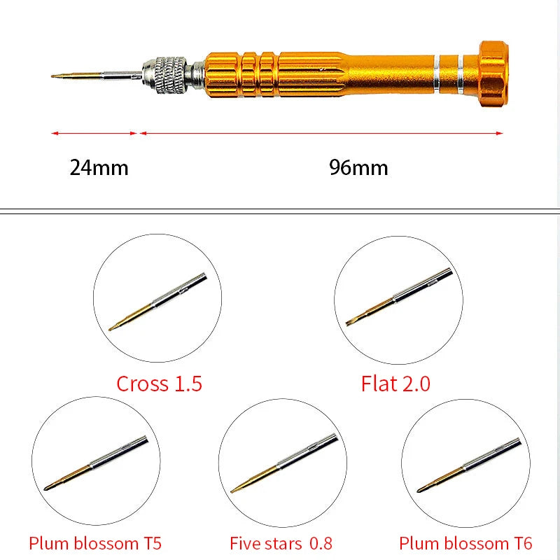 5 in 1 Screwdriver Bit Repair Kit For iPhone Android Mobile Phone Open Tool Disassemble Magnetic Torx Cross Pentalobe Head