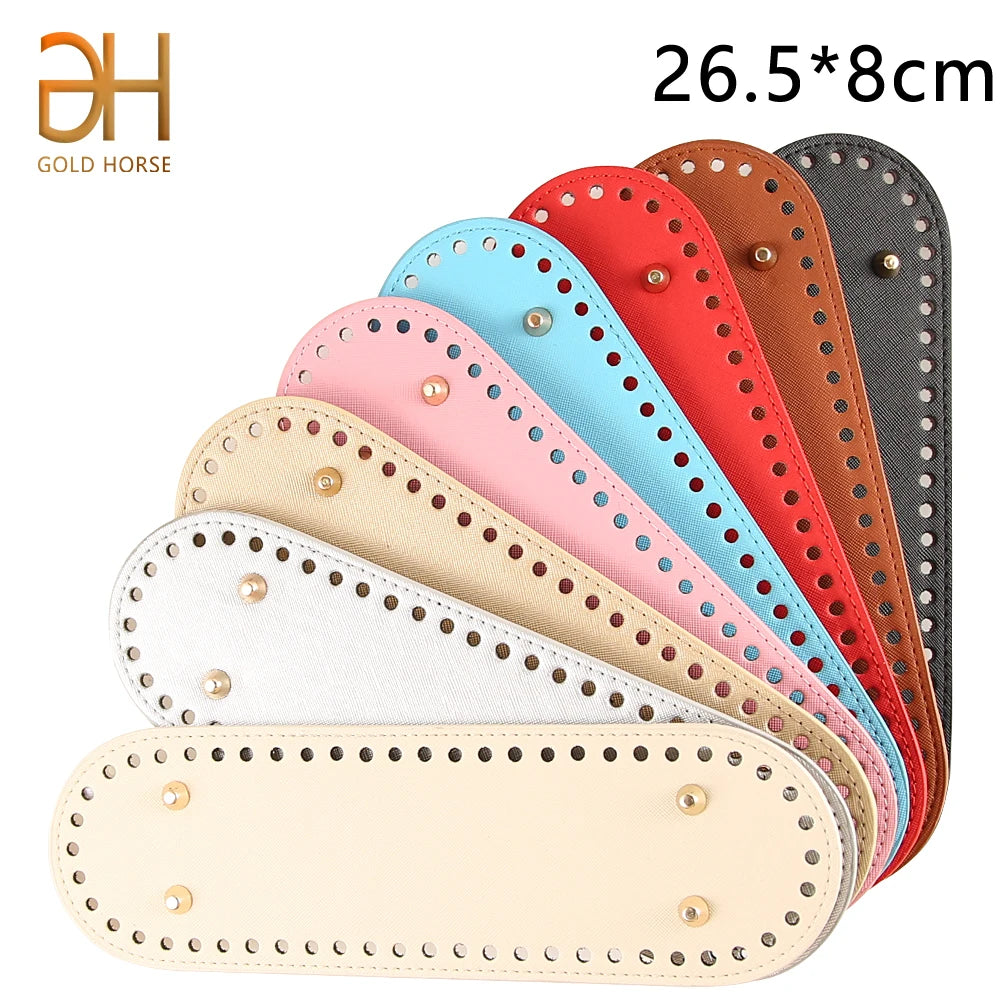 5 Size PU Leather Base Handmade Bag Bottom for Hook Diy Women Purse Handbag Knitting crochet Bags Accessories Parts