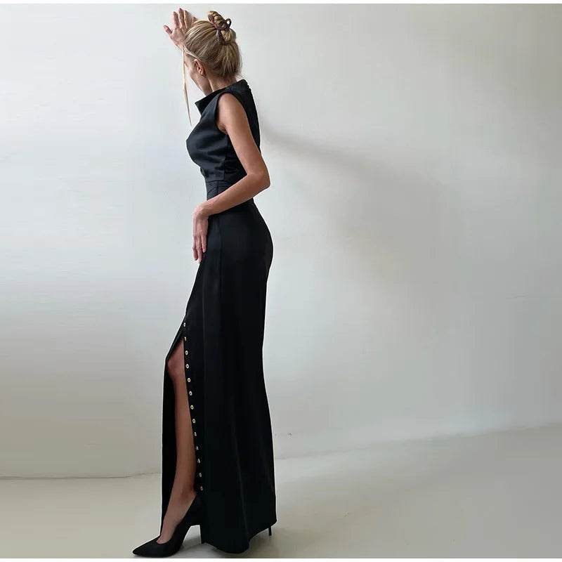 Elegant Split Skirt Crop Set - P12 Hub Europe
