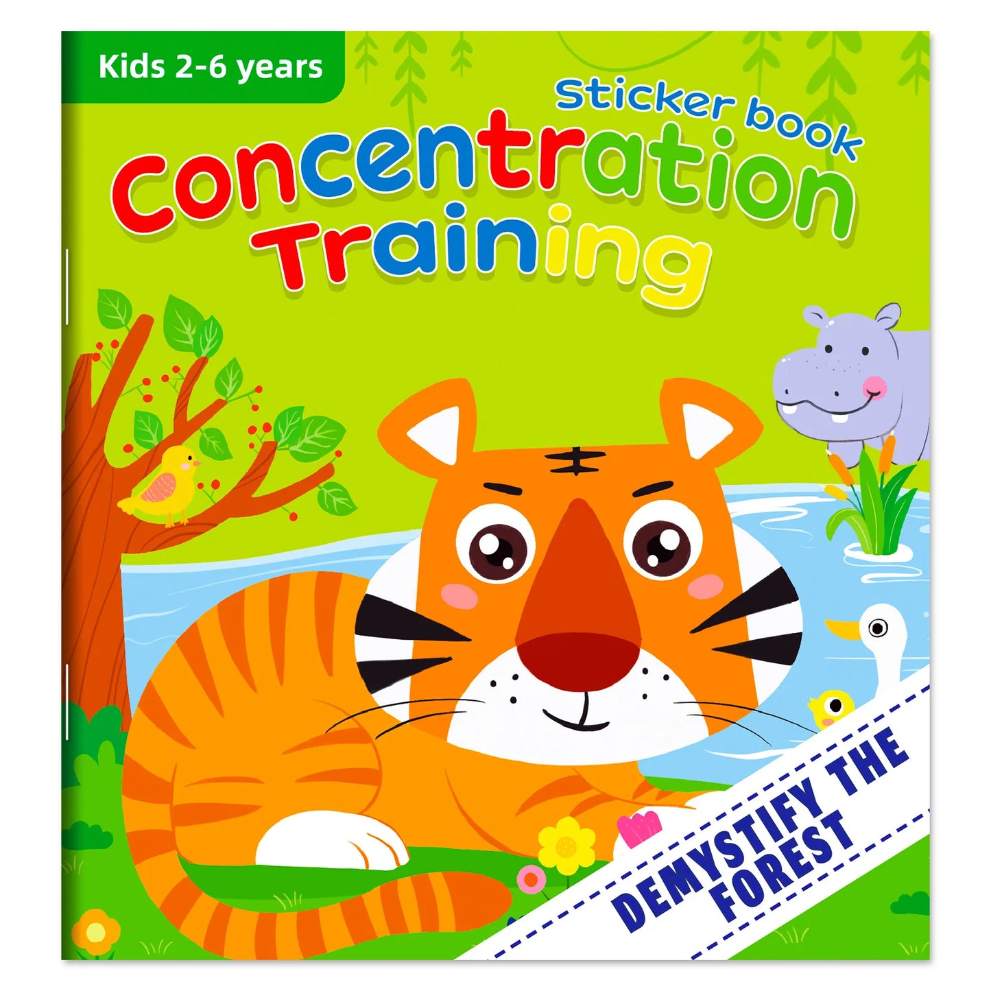 Cognitive Game Kawaii Sticker Book Educational DIY Hand-on Puzzle Cartoon Animals Life Skill Learning Toddler Toys For Kids