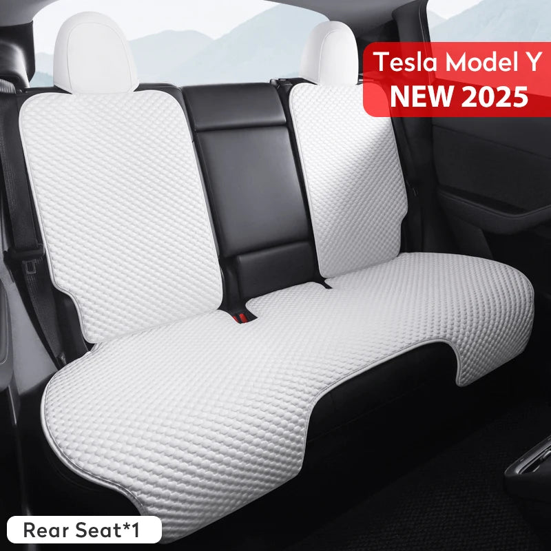 For Tesla Model 3 /Y Car Seat Cover For 2020-2025 Tesla Model 3/Y 5-Seat Ice Silk Seat Cushion Summer Breathable Car Accessories