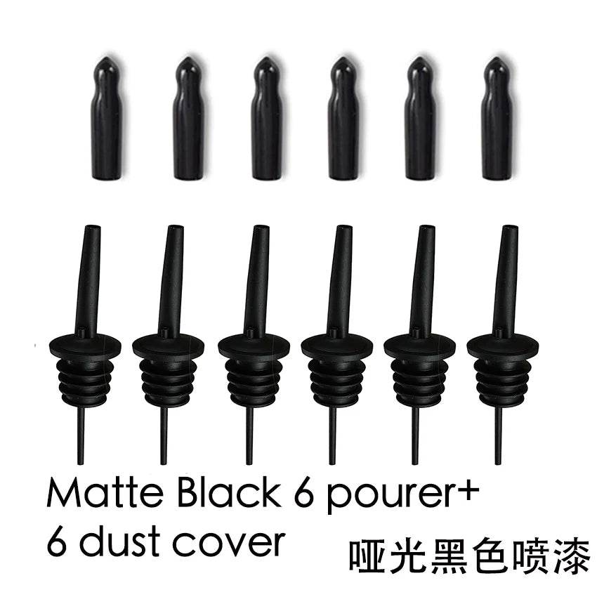 6PCS Stainless Steel Wine Pourer Stopper Bottle Pourer Spout Stopper Speed Pourer Bar Wine Accessories Set of 6 - P12 Hub Europe