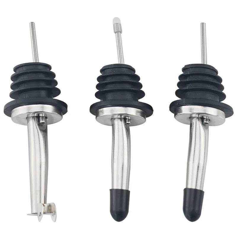 Stainless Steel Wine Olive Oil Pourer Dispenser Spout Glass Bottle Pourer Cap Spout Stopper Mouth Dispenser Bartender - P12 Hub Europe