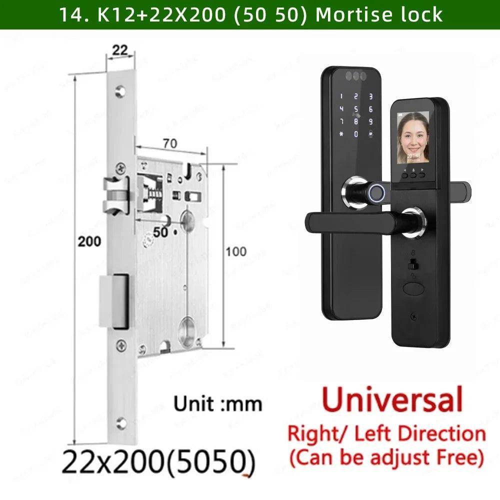 WiFi 3D Face Lock Camera, Screen, Fingerprint, 35-55mm - P12 Hub Europe