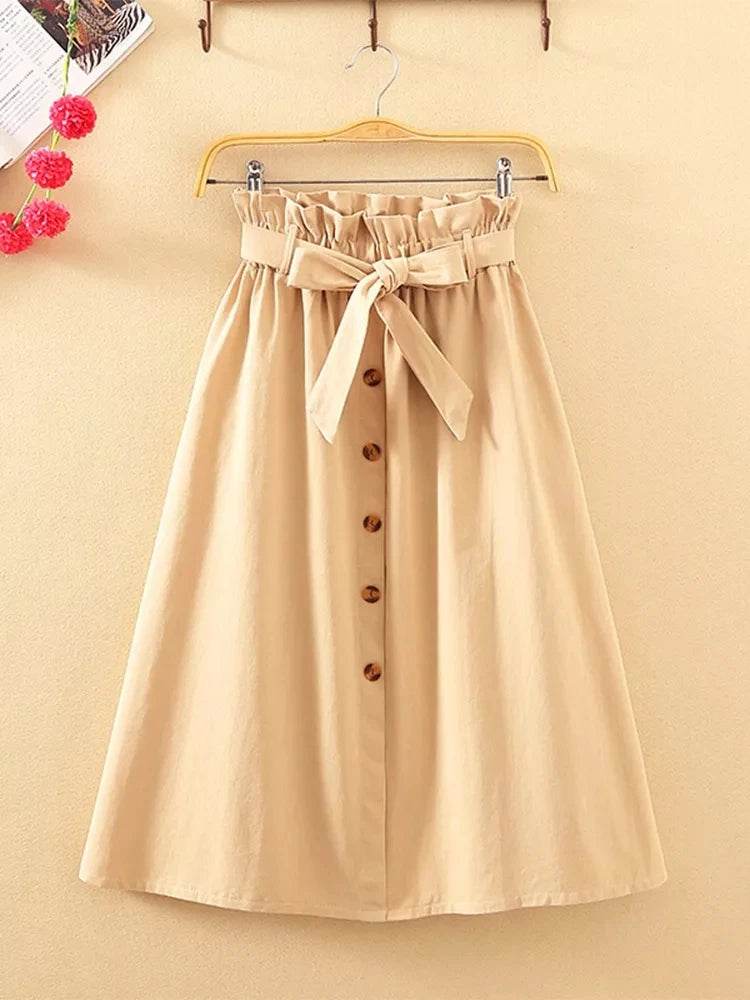 Women's Korean Pleated Midi Skirt - P12 Hub Europe