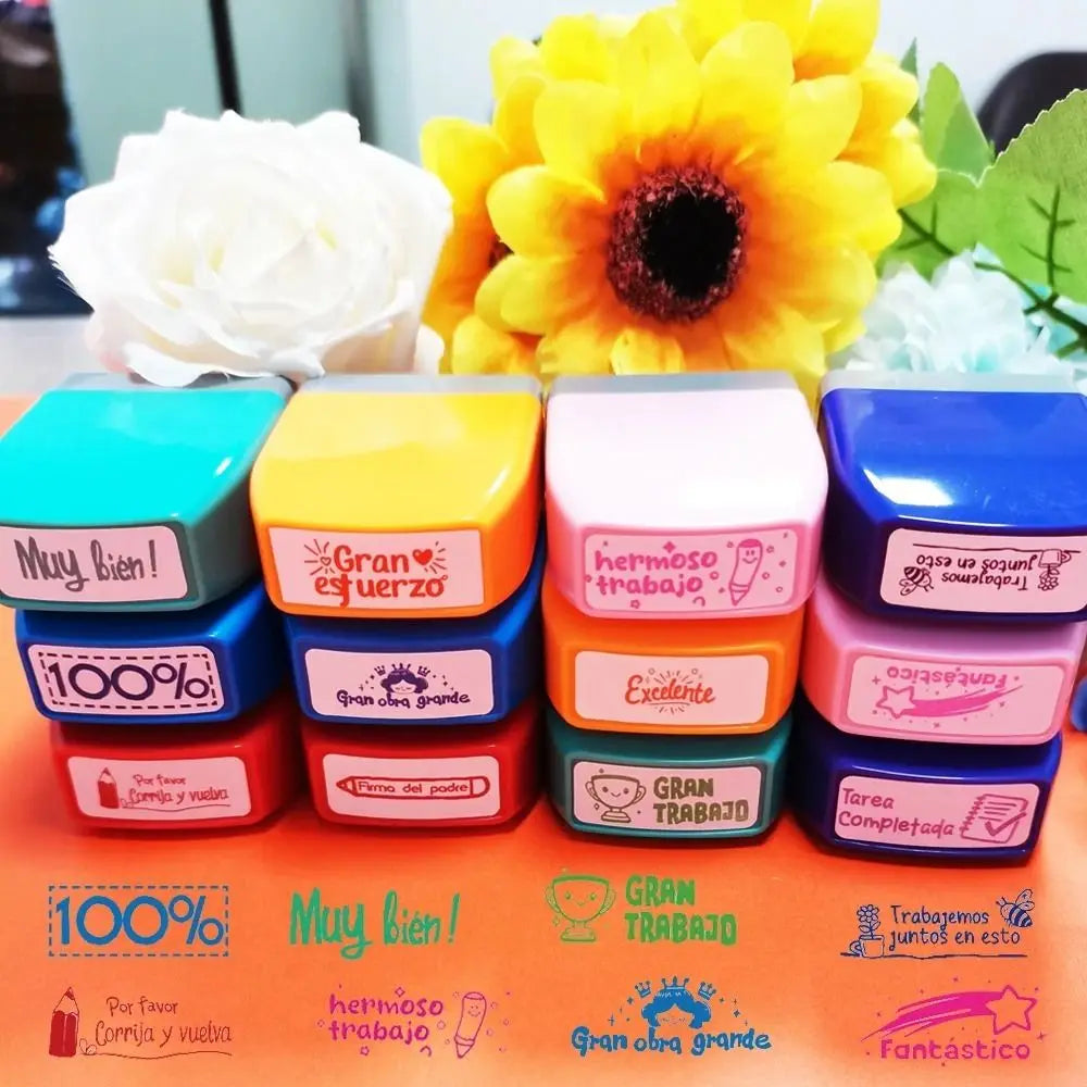 Creative Plastic Encouragement Stamps Colorful Grade Stamps Homework Prizes Student
