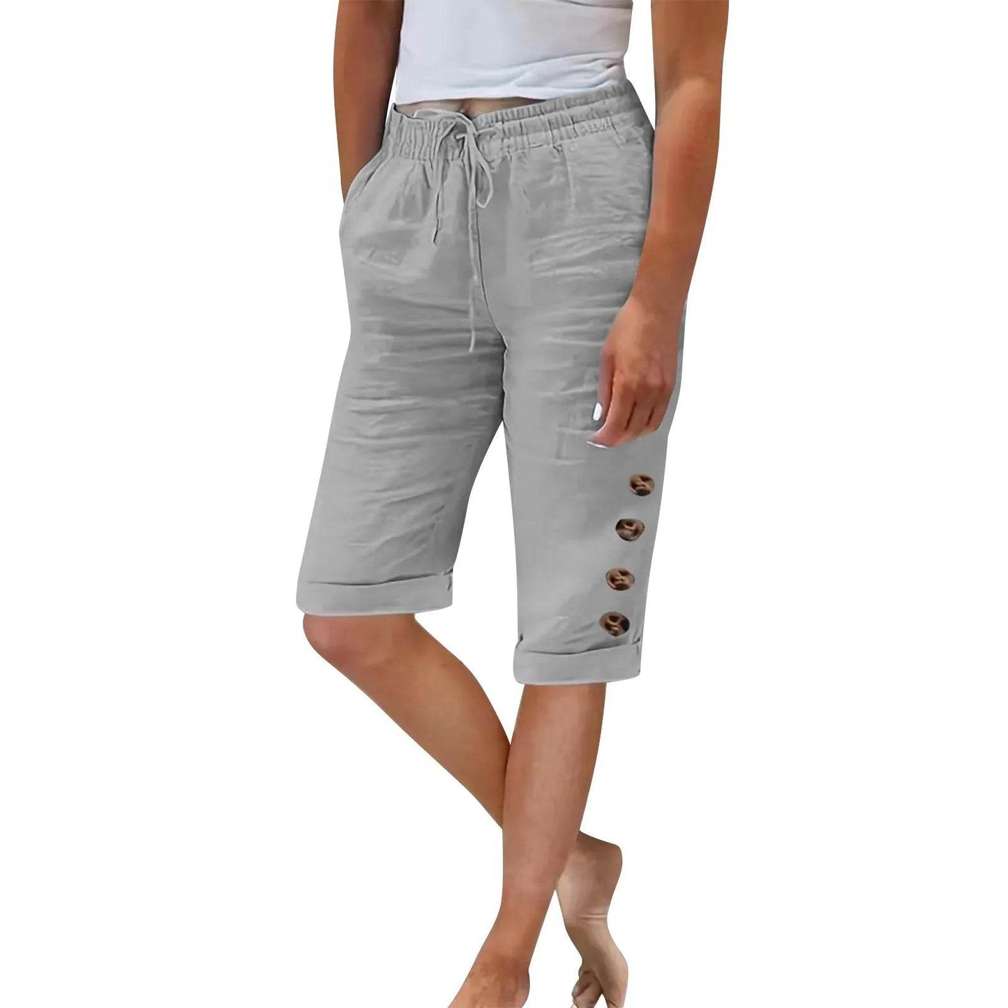 Women's Summer Cotton Linen Pants - P12 Hub Europe