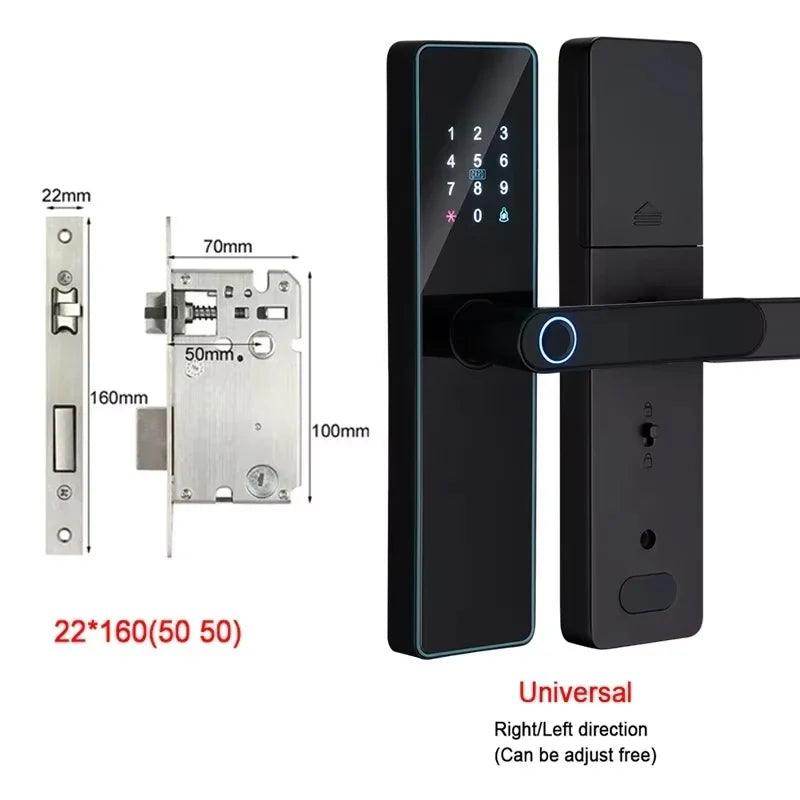 Fingerprint Door Lock | App, Remote, Handle, Card, Code - P12 Hub Europe