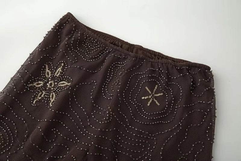 Sequin Baggy Wide Pants - P12 Hub Europe