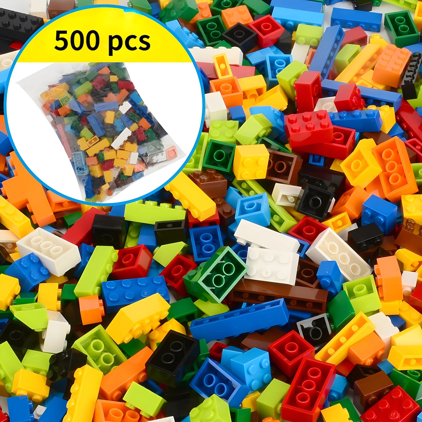 1000 DIY creative building blocks bulk set Urban Classic building blocks Assembled birthday gift children's educational toys