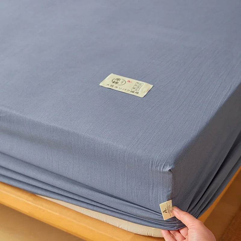 Fitted Bed Sheet Luxury Egyptian Pure Cotton Mattress Cover Bedspreads Elastic Bed Linens Soft Bedsheet (Pillowcase Can Order) - P12 Hub Europe
